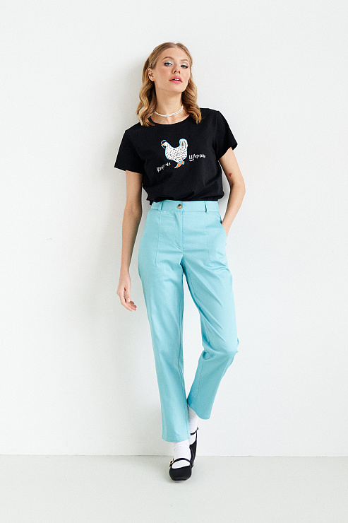 Брюки «Овсянка» бирюза   
