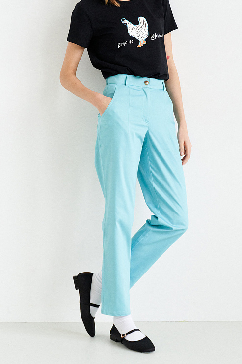 Брюки «Овсянка» бирюза   
